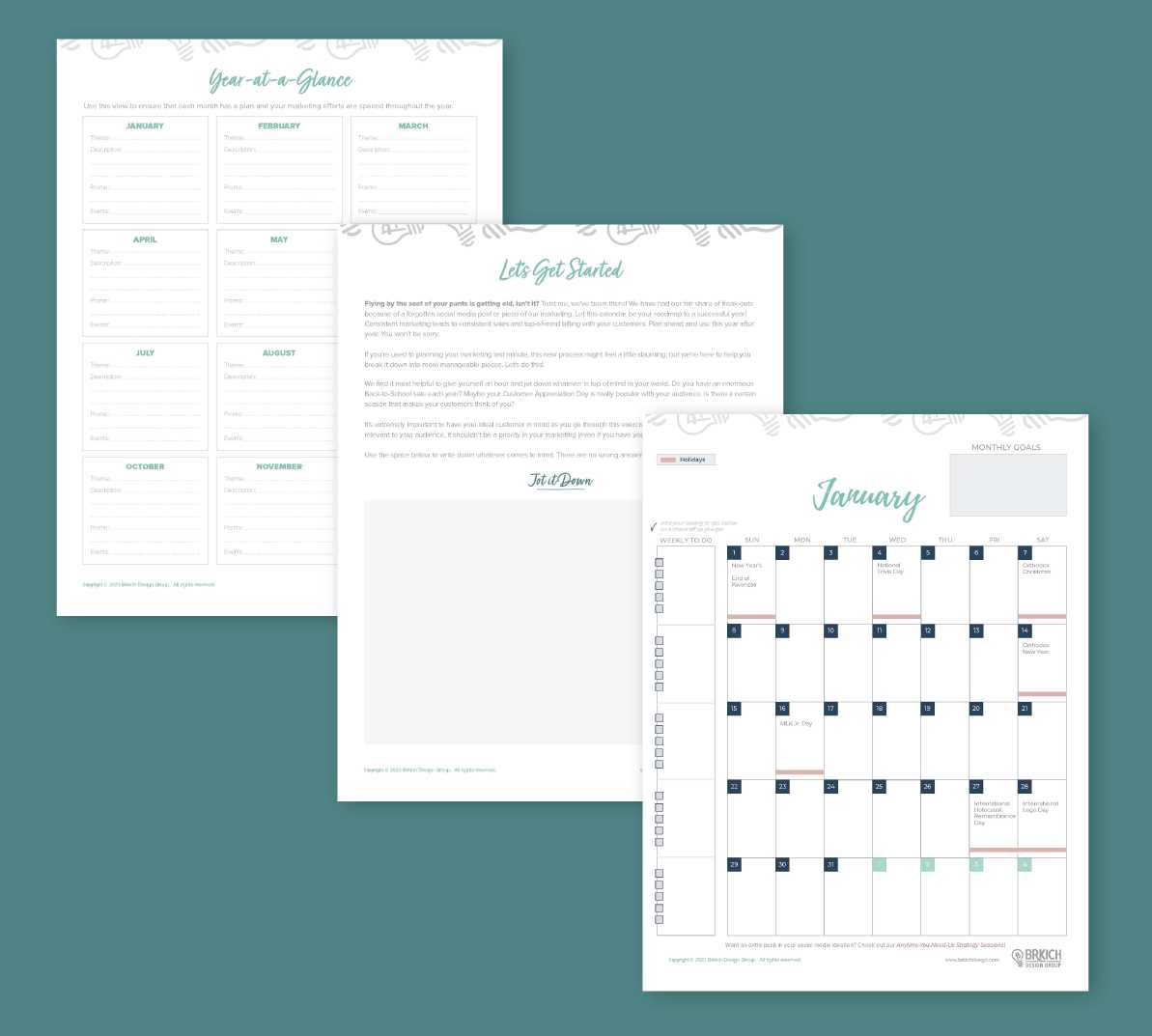 free small calendar templates