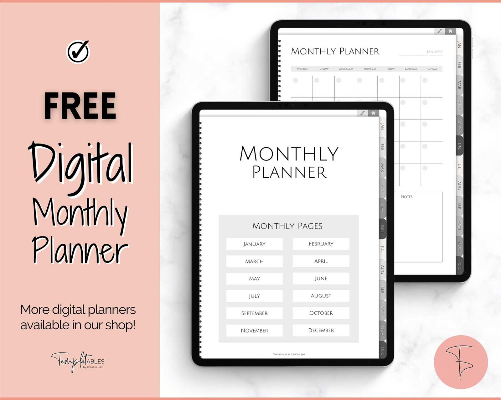 goodnotes free calendar template