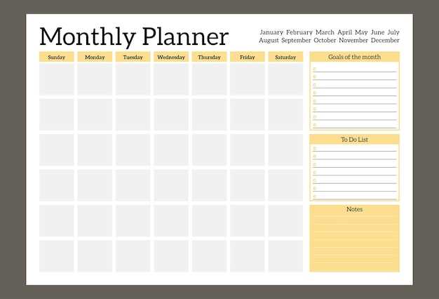 monthly study calendar template