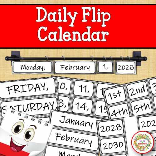 daily flip calendar template