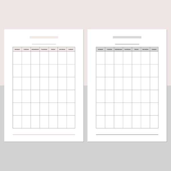 blank calendar template free