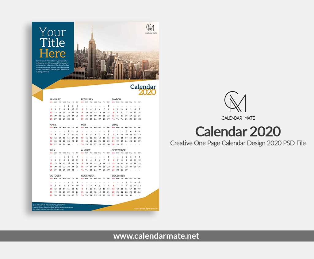 calendar design template free download