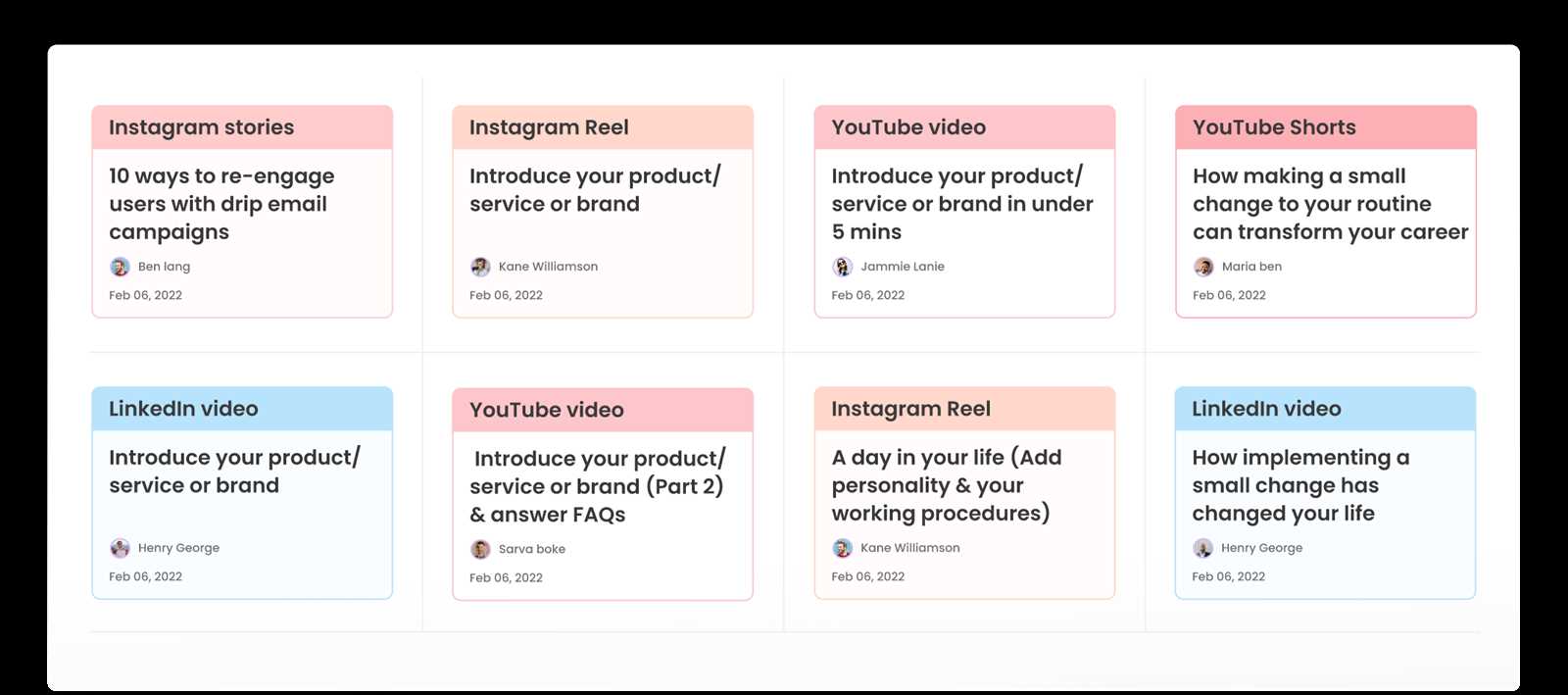 youtube content calendar template free