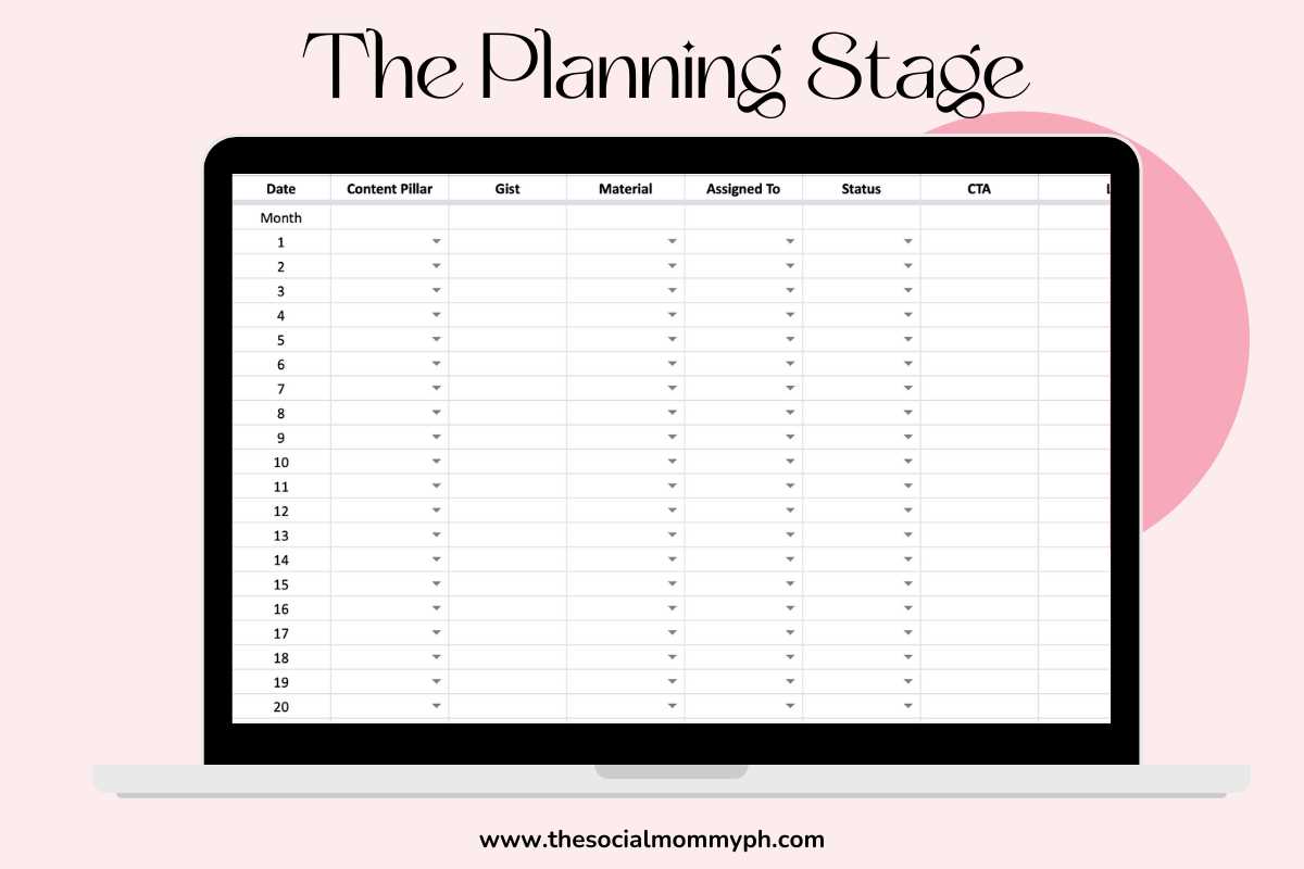 social media content calendar free template