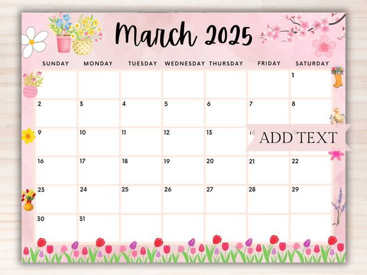free calendar template march 2026