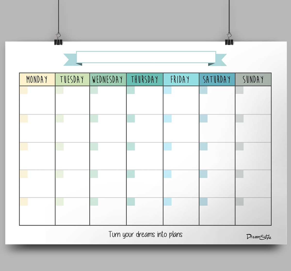 free calendar planner template