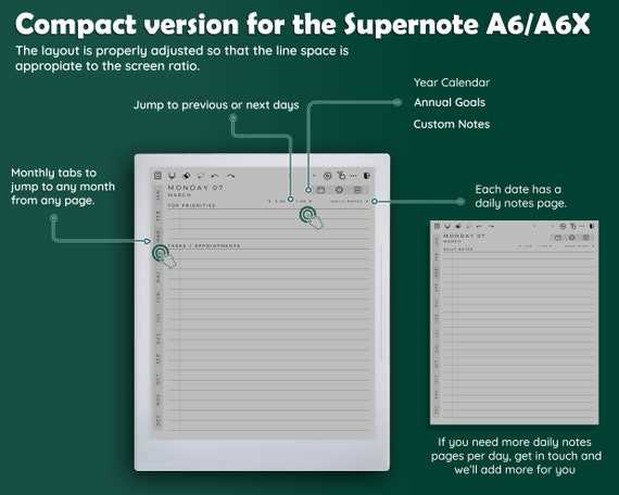 supernote calendar template