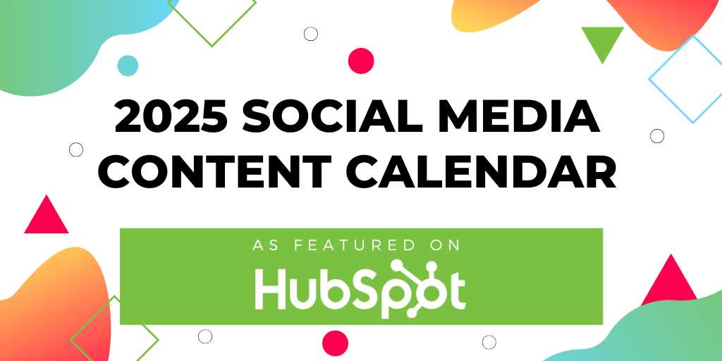 social media calendar template 2025