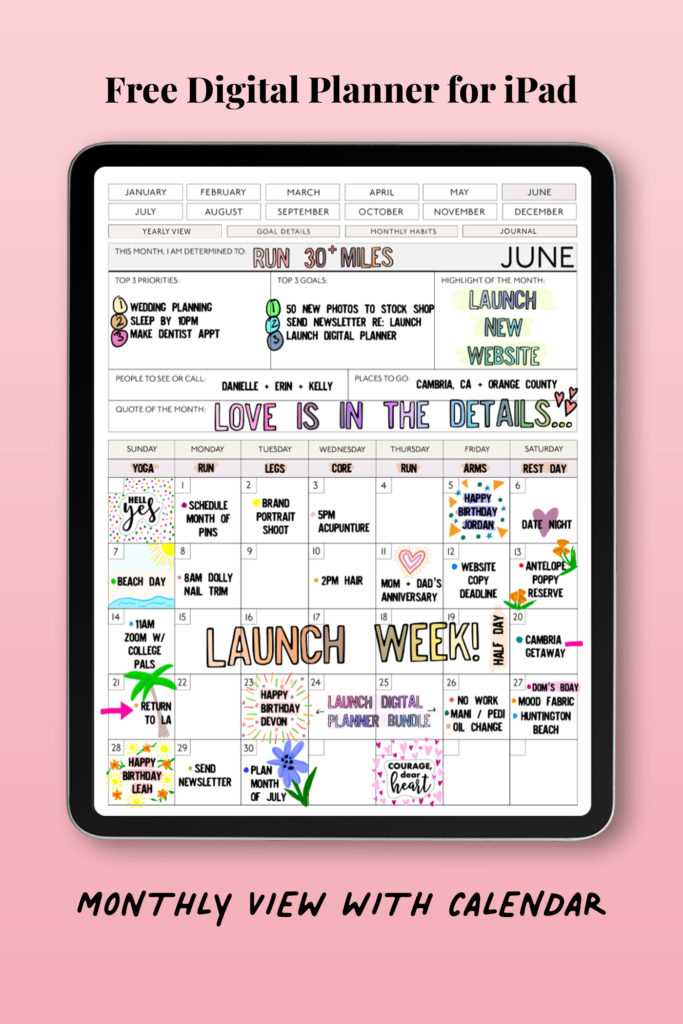 remarkable 2 calendar template free