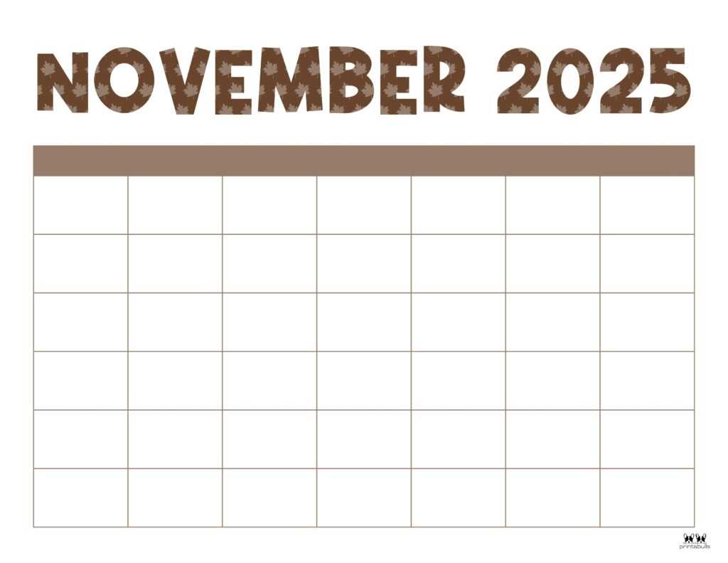 calendar november 2025 template