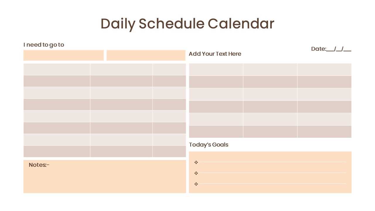 calendar schedule template