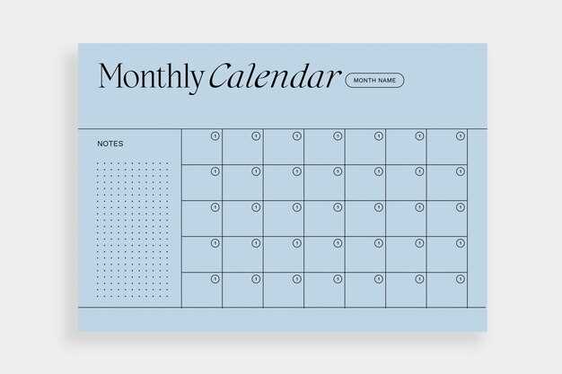 calendar template fillable