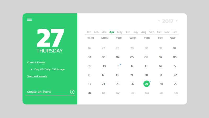 event calendar template for website