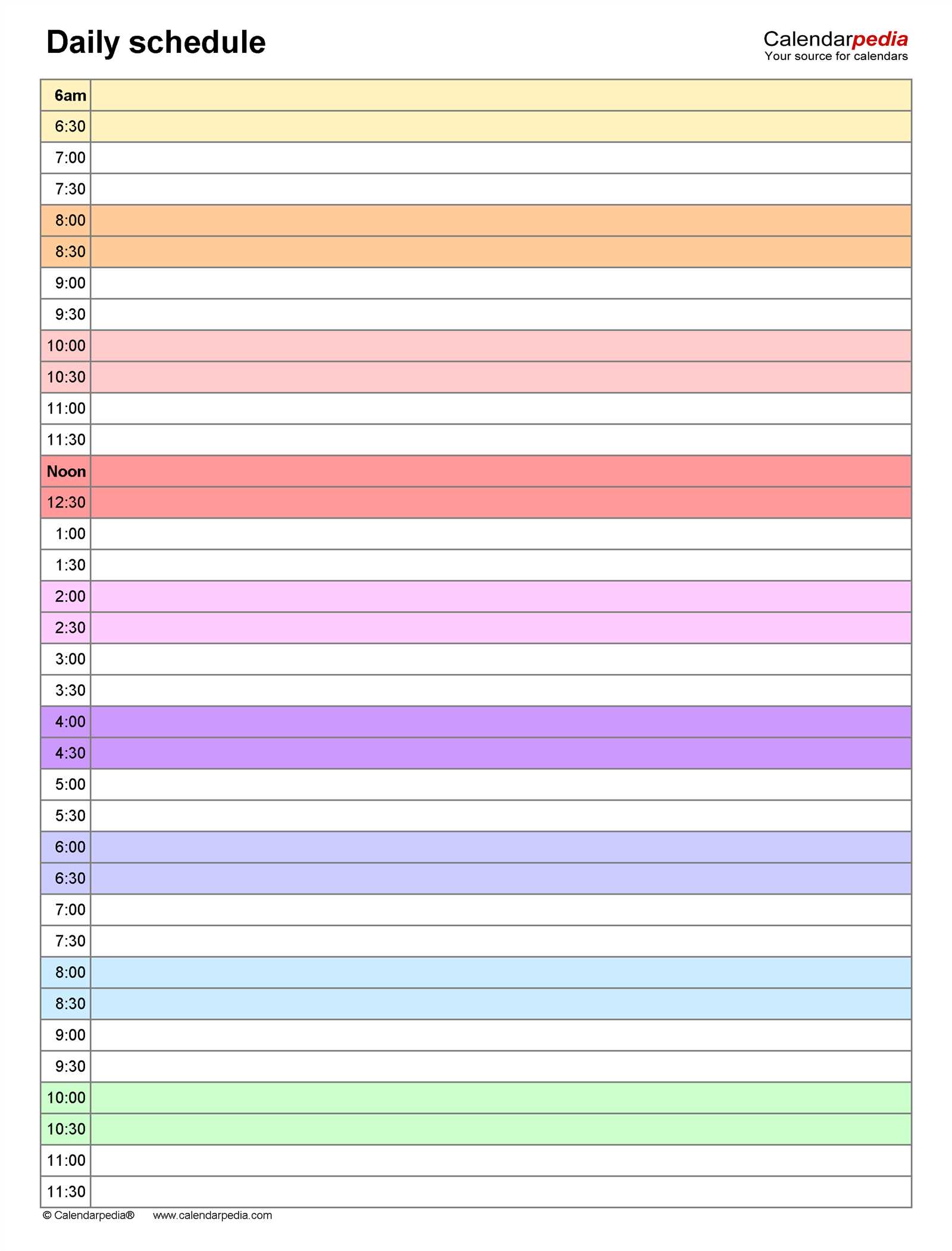 daily appointment calendar template printable