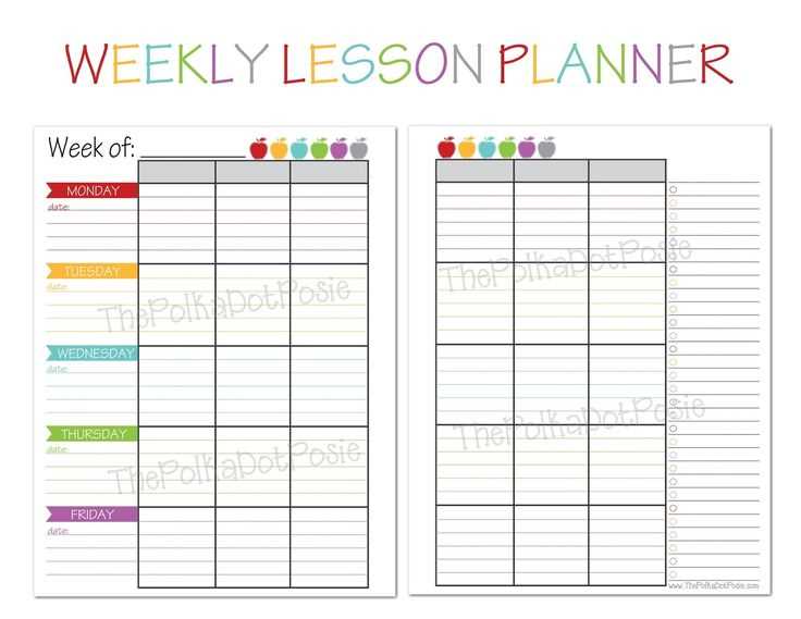 lesson plan calendar template free