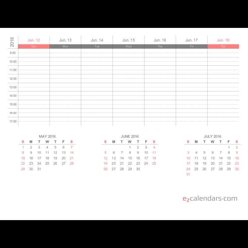 template for appointment calendar