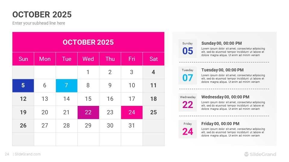 editable calendar template october 2025