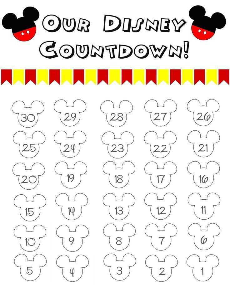 disney countdown calendar template