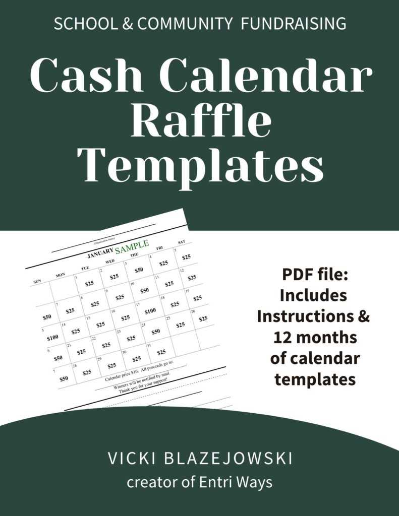 lottery calendar template