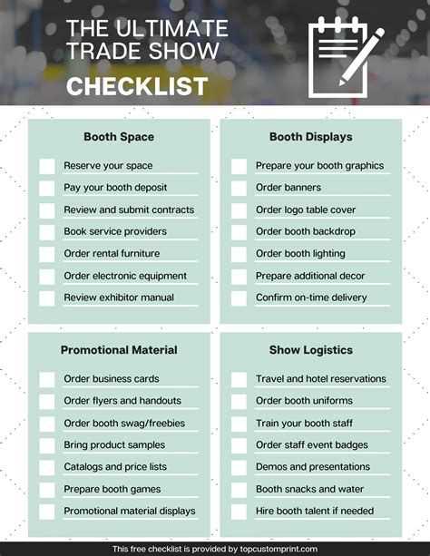 trade show calendar template