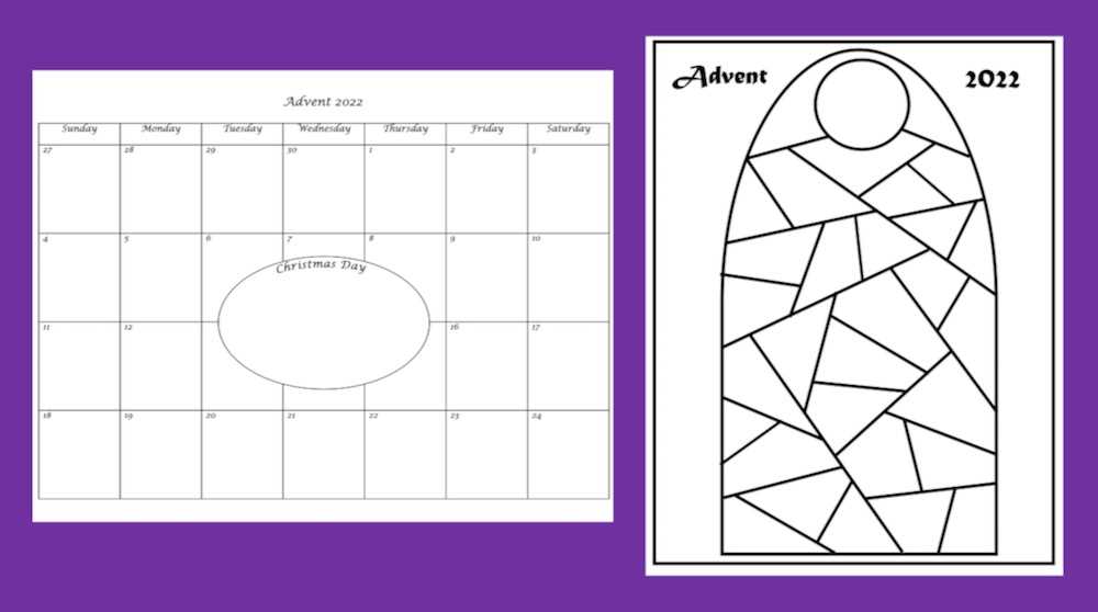 free printable advent calendar template