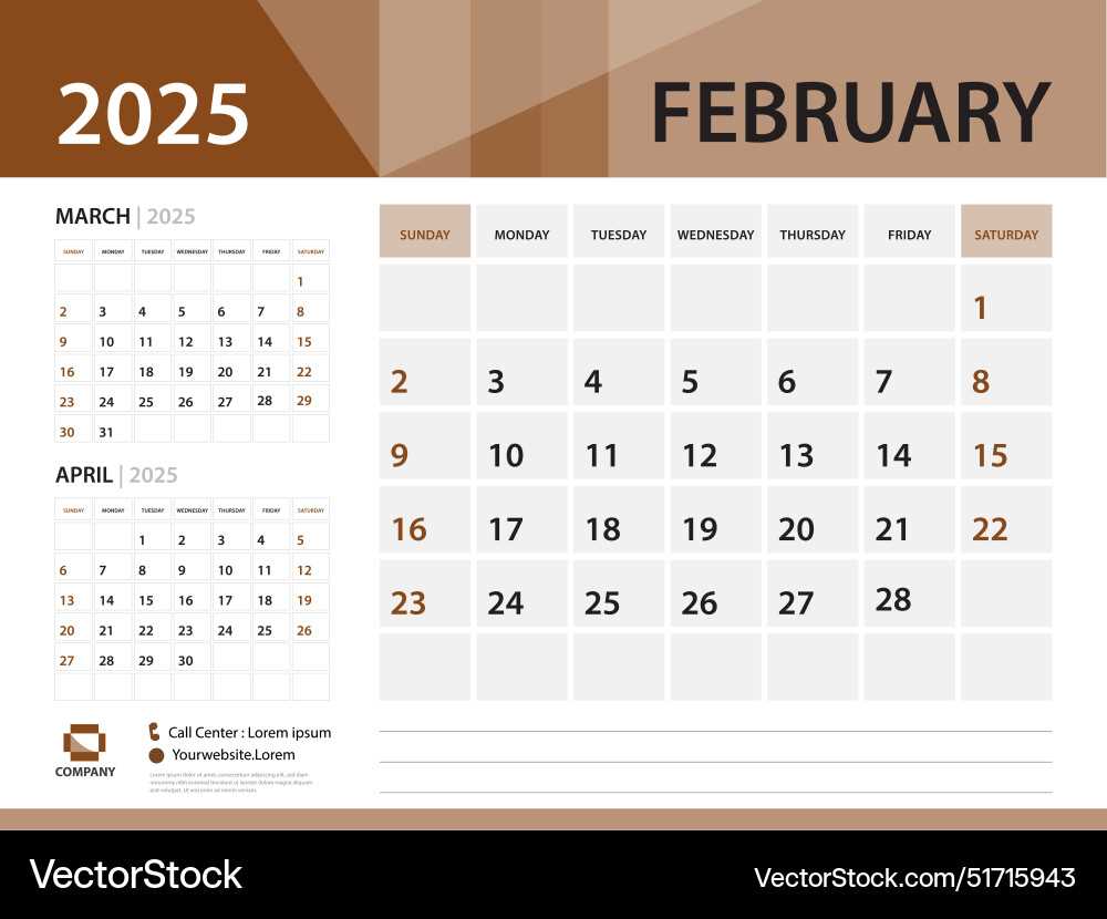 calendar feb 2025 template