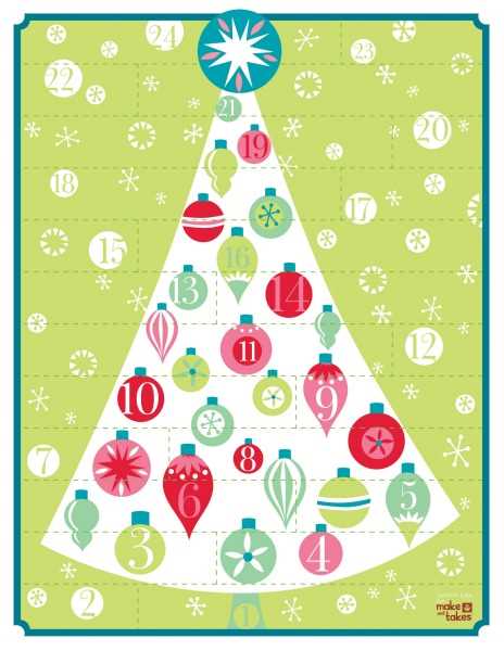 free printable advent calendar template