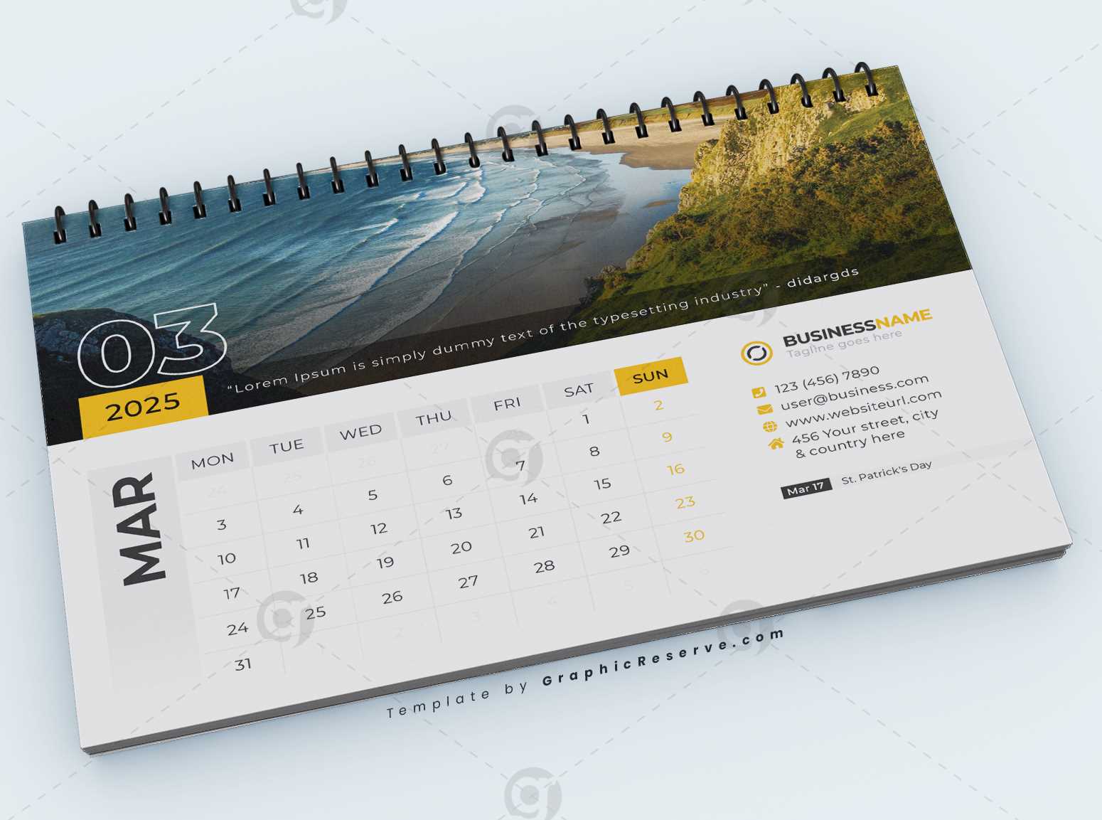 adobe indesign calendar template 2025