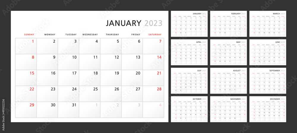 calendar template a4