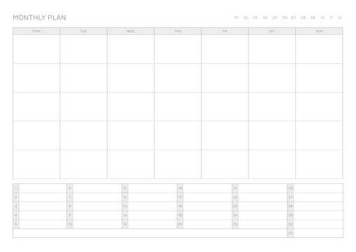 grid calendar template