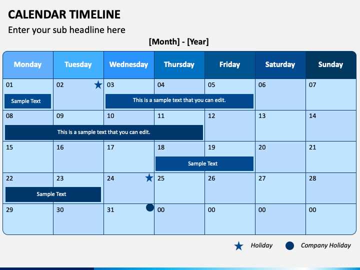 powerpoint calendar timeline template