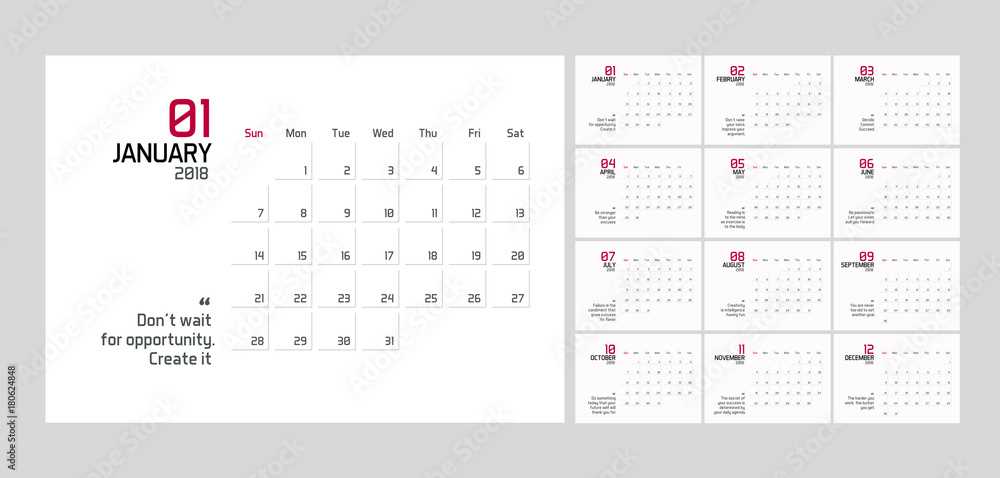 calendar for success template