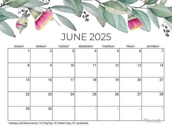 blank june calendar template