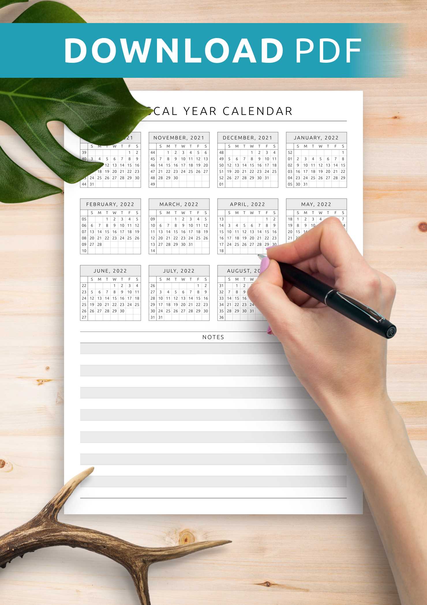 calendar 23 24 template