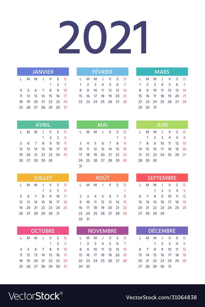 french calendar template