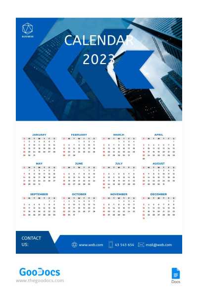 business calendar templates