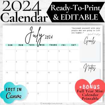 2026 july calendar template