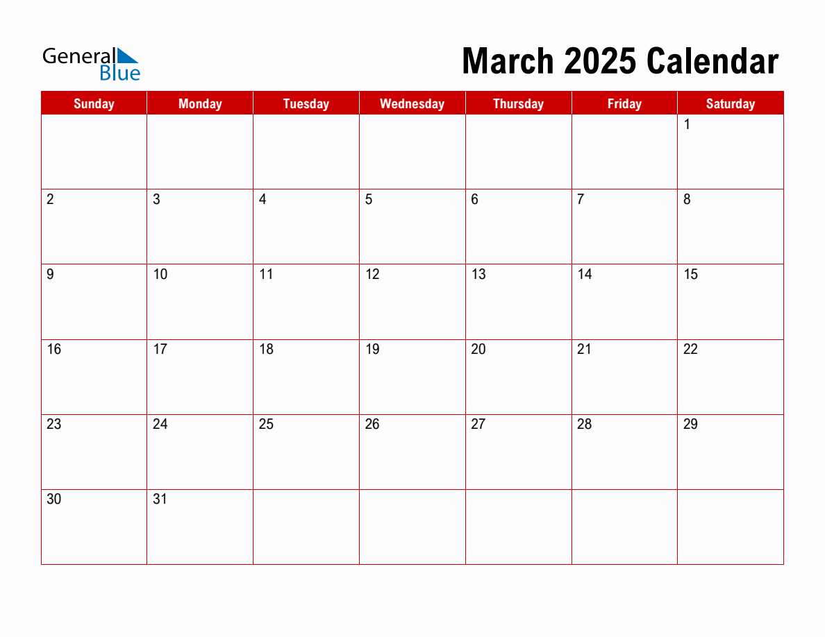calendar template march 2026
