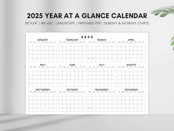 2025 year calendar template