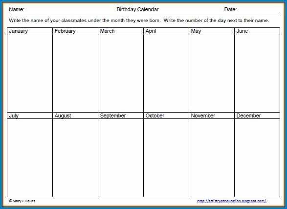 two week calendar template free