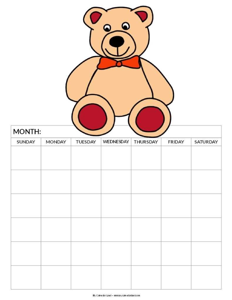 blank calendar printable template