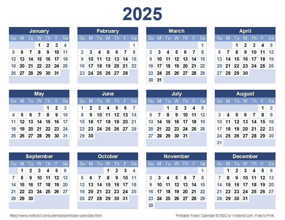 calendar template 2025 download