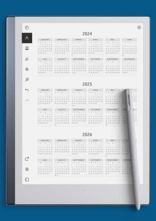 remarkable 2 monthly calendar template