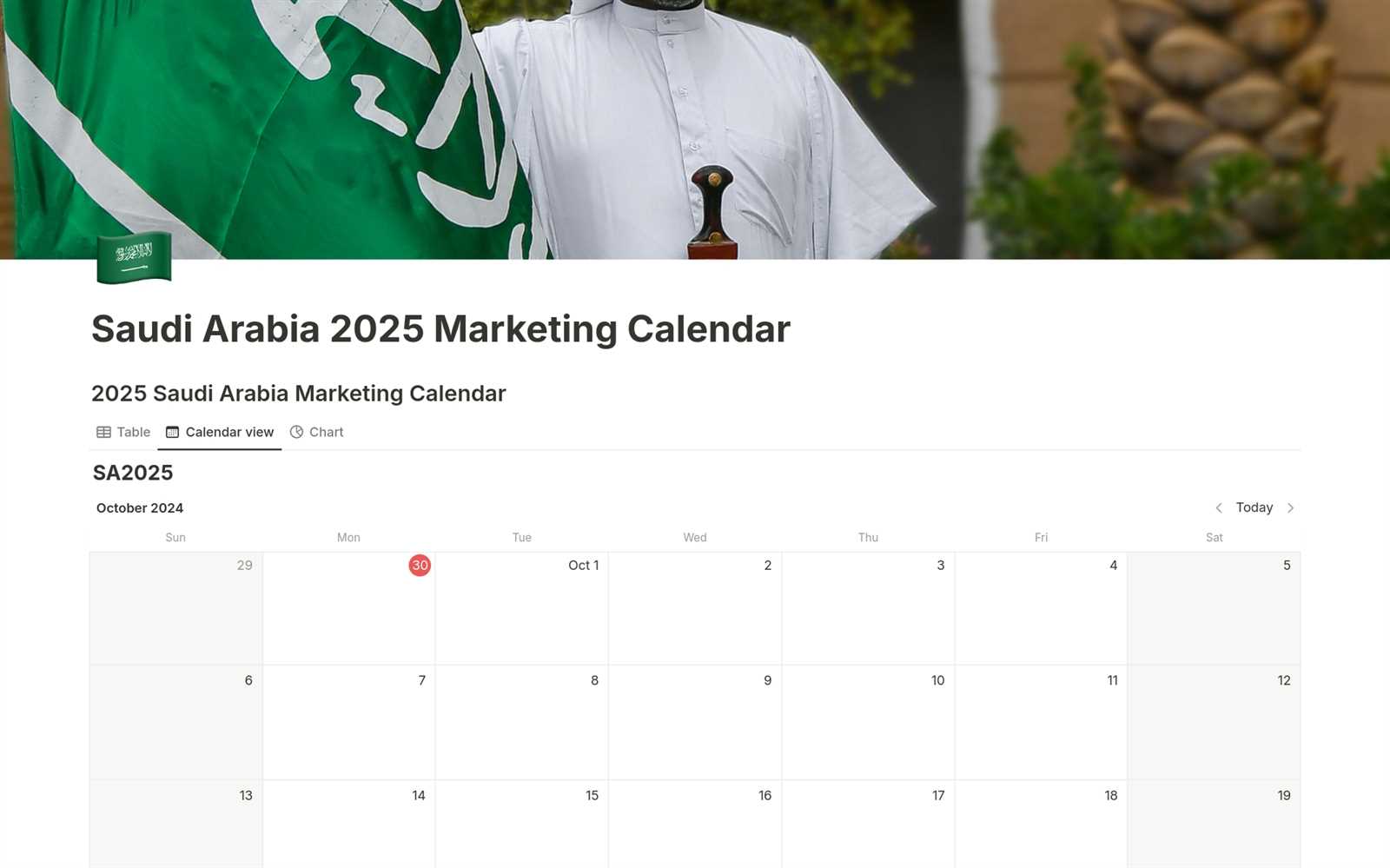 marketing calendar 2025 template