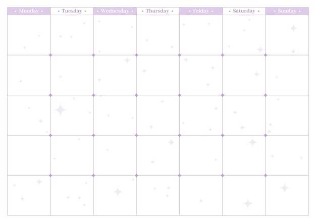 calendar to do template