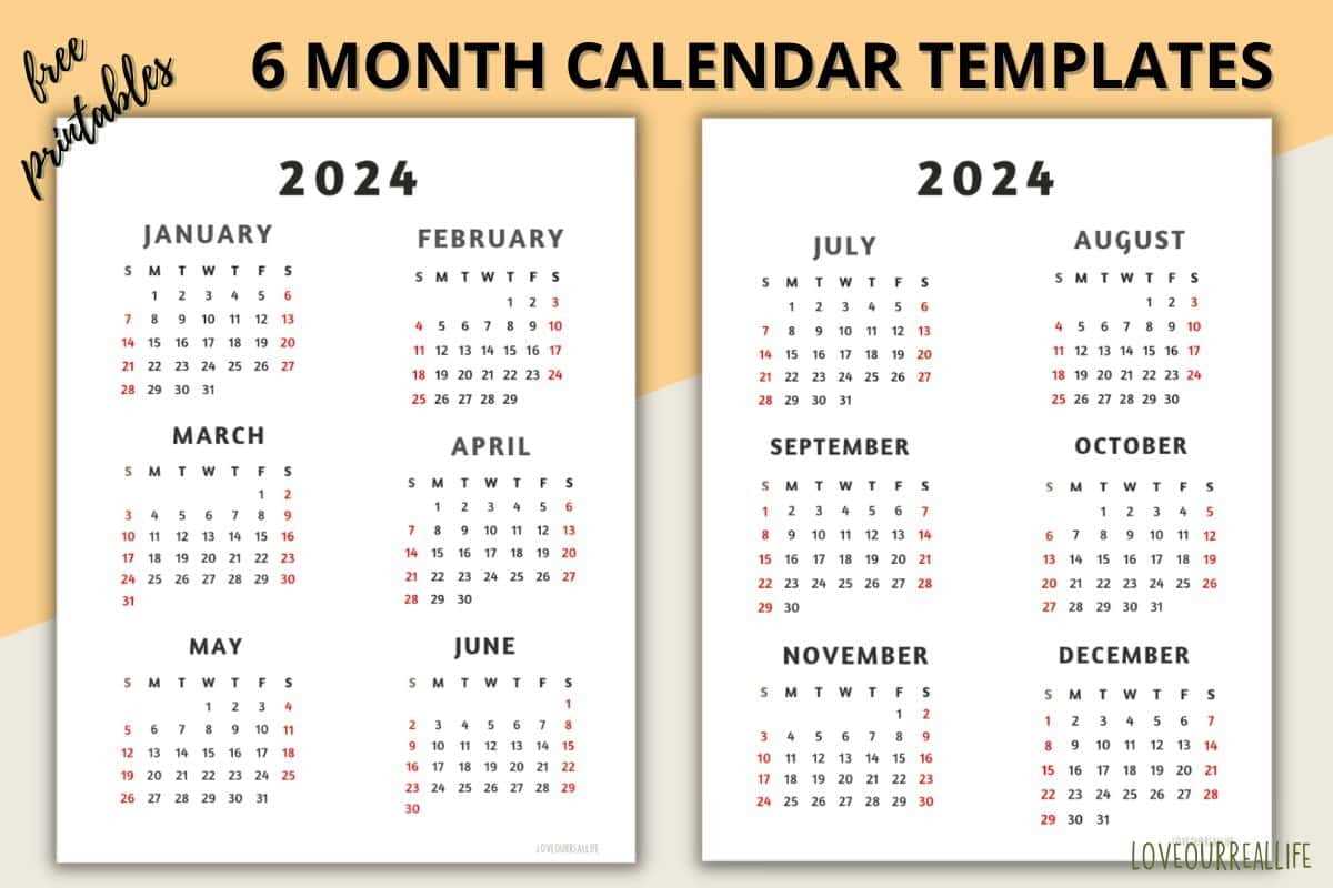 4 month blank calendar template