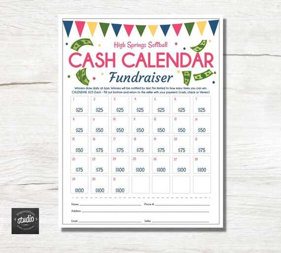 annual fundraising calendar template