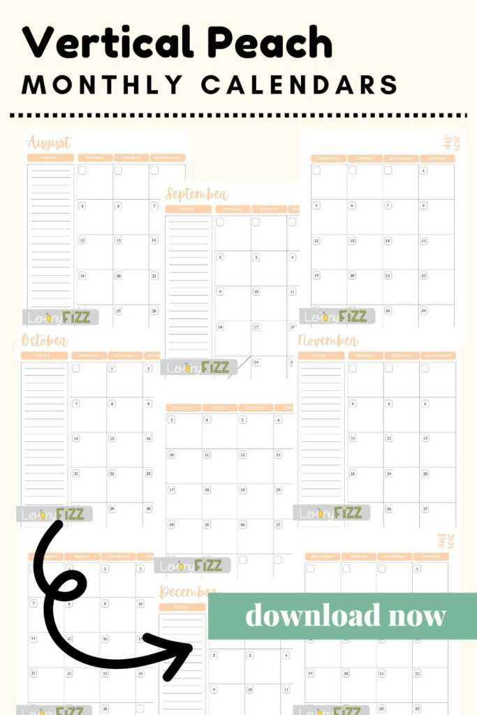 printable calendar template monthly