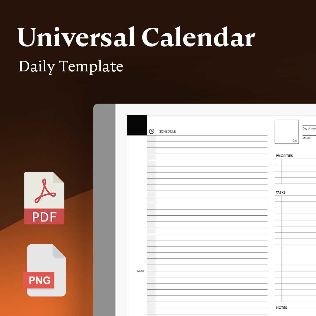 daily planner calendar template