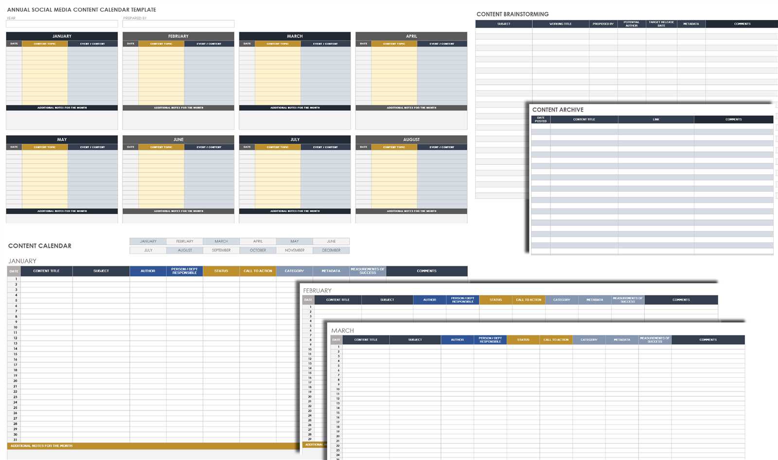 broadcast calendar template